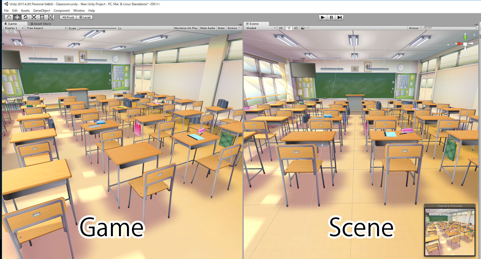 UnityでgameとSceneを一致