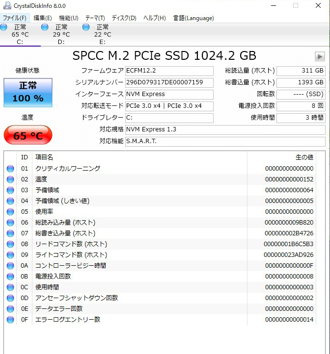 シリコンパワー SSD 1TB　NVMe　ヒートシンク　CrystalDiskMark