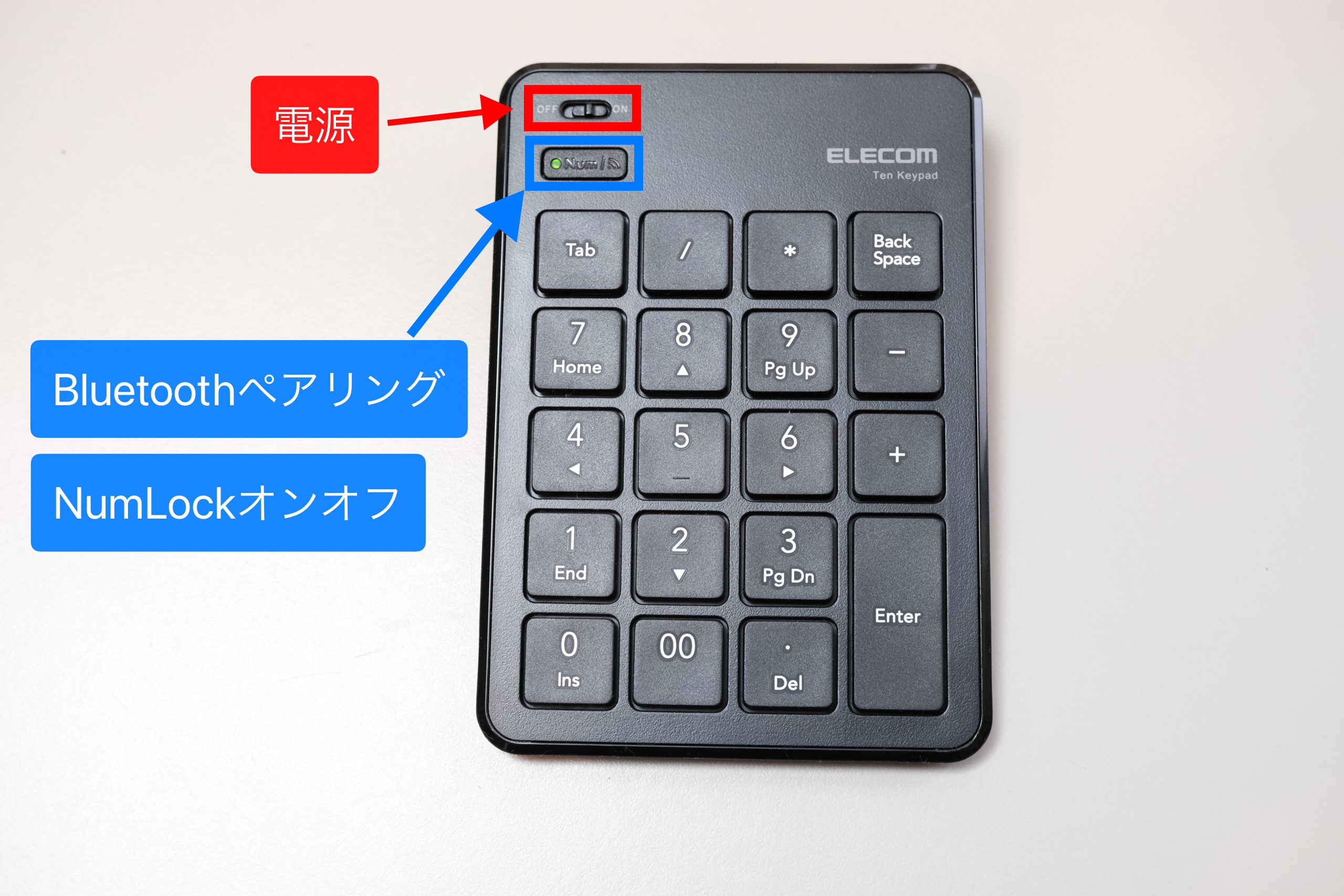 Bluetooth ELECOM ワイヤレステンキー　キーボード