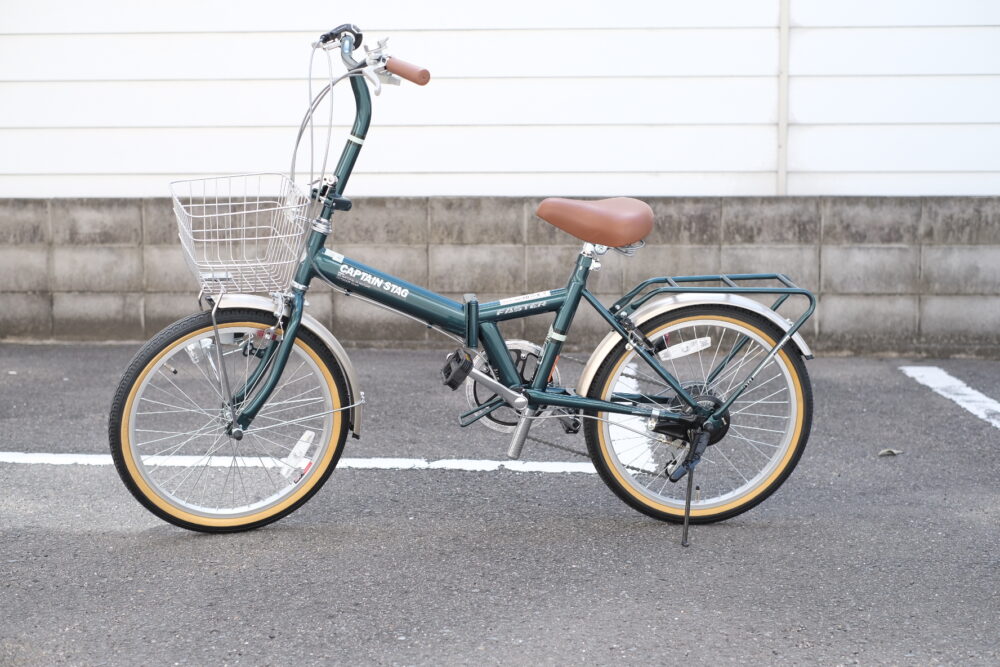 キャプテンスタッグ　折り畳み自転車　サイクリング　おしゃれ