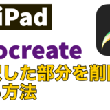 iPadアプリ Procreate 選択した部分を削除