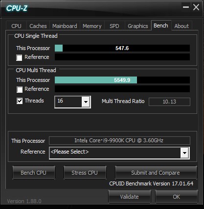 core i9 9900k ベンチマーク