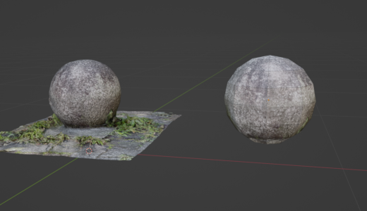 Blender　3Dスキャンしたハイポリゴンからローポリゴンにテクスチャをベイクする方法